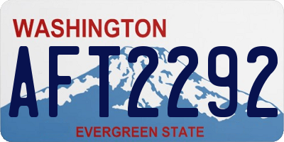 WA license plate AFT2292