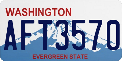 WA license plate AFT3570