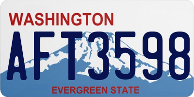 WA license plate AFT3598