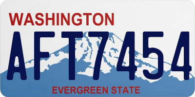 WA license plate AFT7454