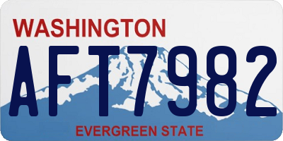WA license plate AFT7982