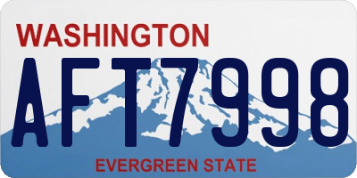 WA license plate AFT7998