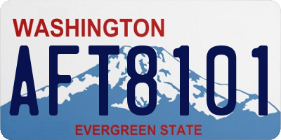 WA license plate AFT8101