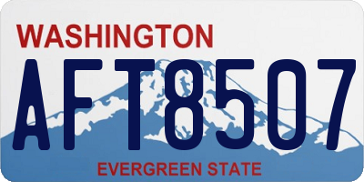 WA license plate AFT8507