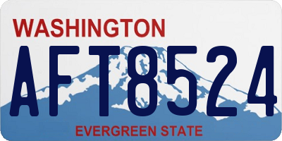 WA license plate AFT8524