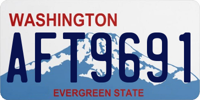WA license plate AFT9691