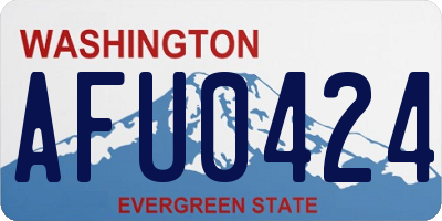 WA license plate AFU0424