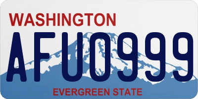 WA license plate AFU0999