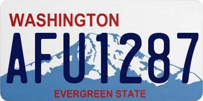 WA license plate AFU1287
