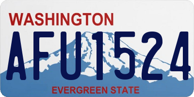 WA license plate AFU1524