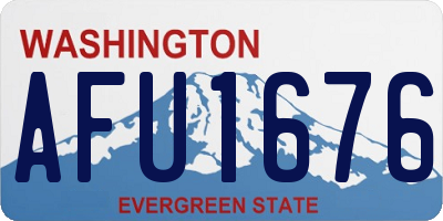 WA license plate AFU1676