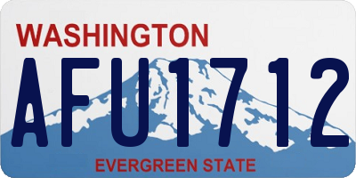 WA license plate AFU1712