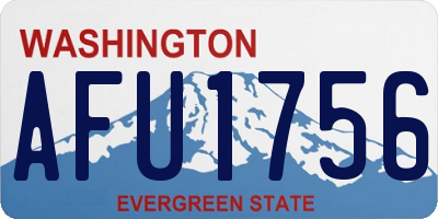WA license plate AFU1756