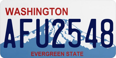 WA license plate AFU2548