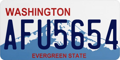 WA license plate AFU5654