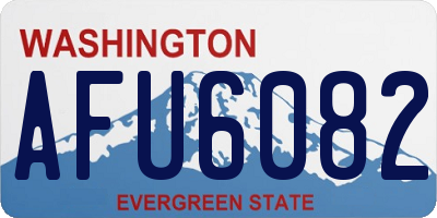 WA license plate AFU6082