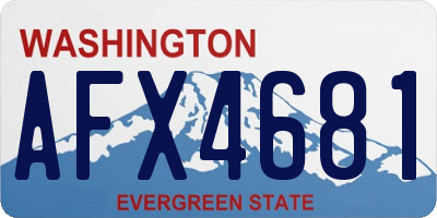 WA license plate AFX4681