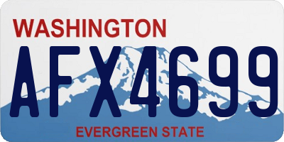 WA license plate AFX4699