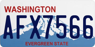 WA license plate AFX7566