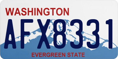 WA license plate AFX8331