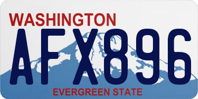 WA license plate AFX896