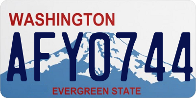 WA license plate AFY0744