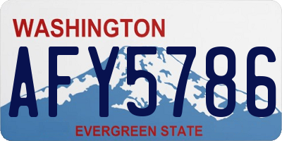 WA license plate AFY5786