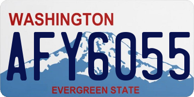 WA license plate AFY6055