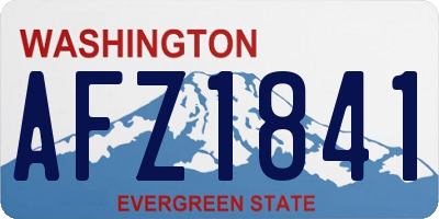 WA license plate AFZ1841