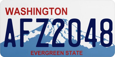 WA license plate AFZ2048