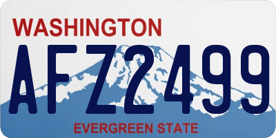 WA license plate AFZ2499