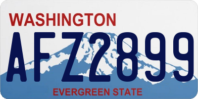 WA license plate AFZ2899