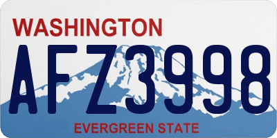 WA license plate AFZ3998