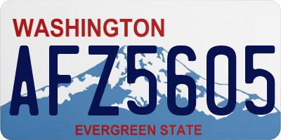 WA license plate AFZ5605