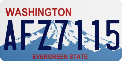 WA license plate AFZ7115