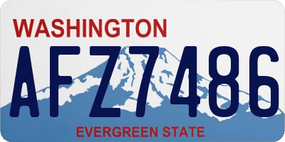 WA license plate AFZ7486