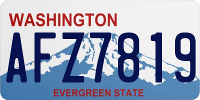 WA license plate AFZ7819
