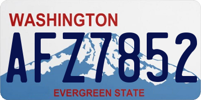 WA license plate AFZ7852