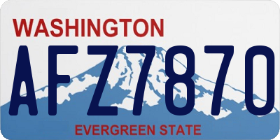 WA license plate AFZ7870