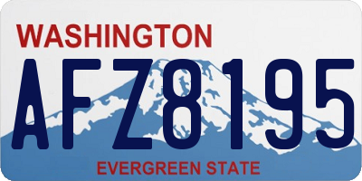 WA license plate AFZ8195