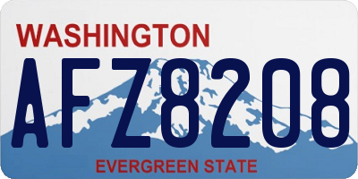 WA license plate AFZ8208