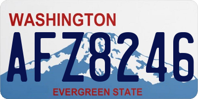 WA license plate AFZ8246