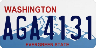 WA license plate AGA4131
