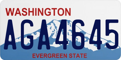 WA license plate AGA4645