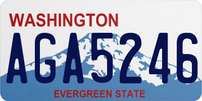 WA license plate AGA5246