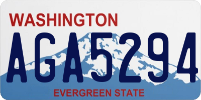 WA license plate AGA5294
