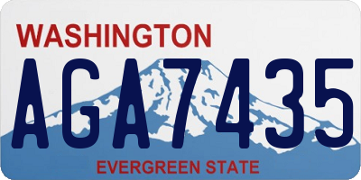 WA license plate AGA7435