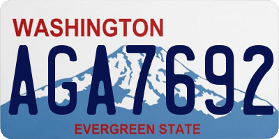 WA license plate AGA7692