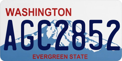 WA license plate AGC2852