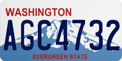 WA license plate AGC4732